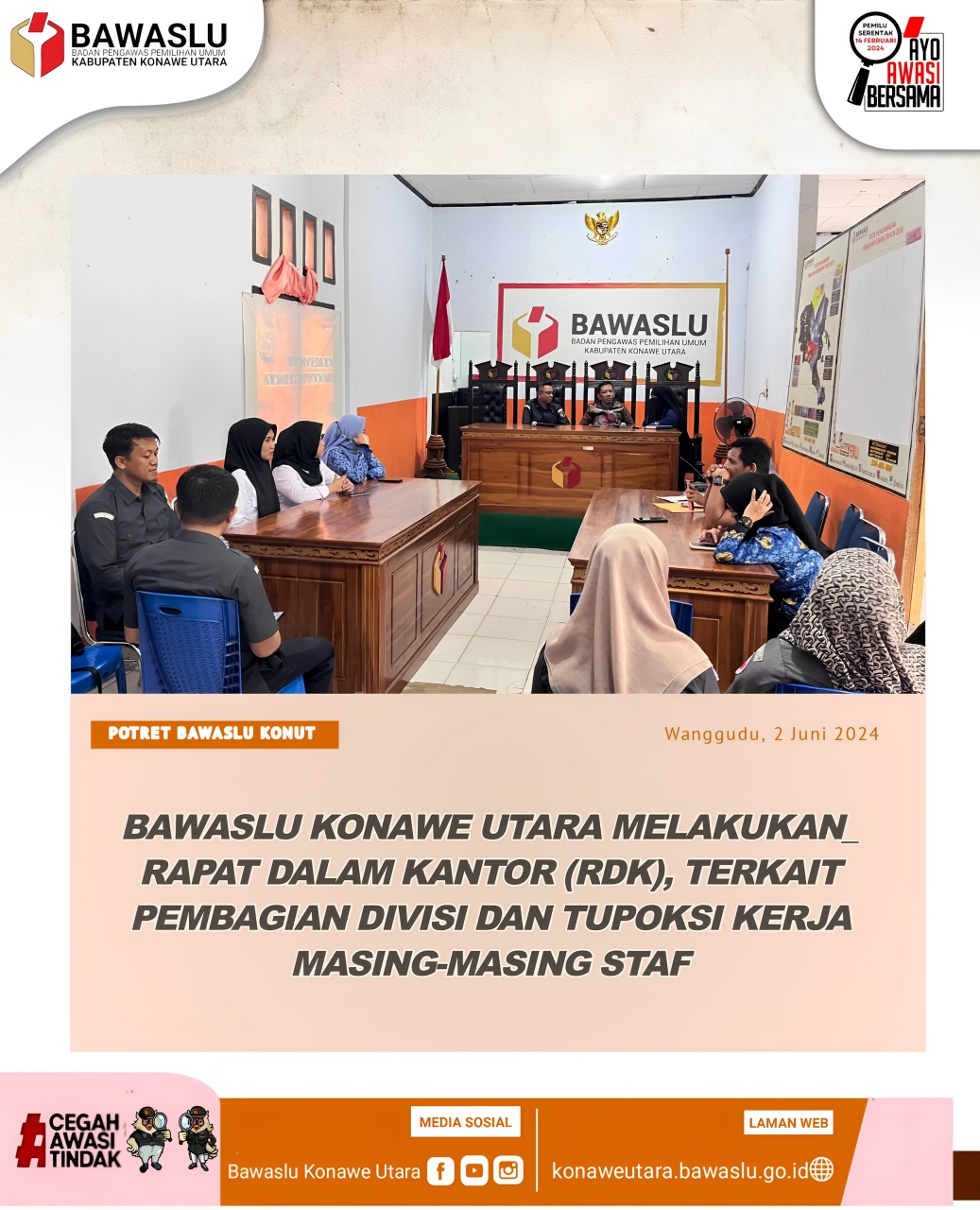 RDK Sekreatariat Bawaslu Konawe Utara