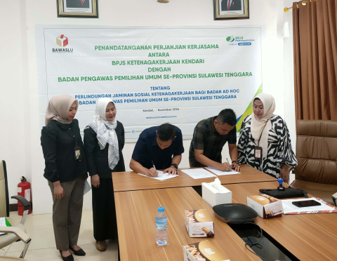 kerja sama antara BPJS Ketenagakerjaan dan Bawaslu Konawe Utara