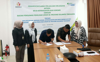 kerja sama antara BPJS Ketenagakerjaan dan Bawaslu Konawe Utara